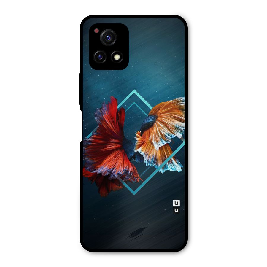 Butterfly Diamond Design Metal Back Case for Vivo Y72 5G