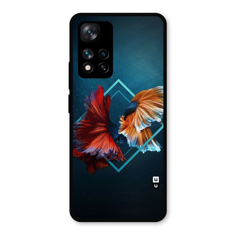 Butterfly Diamond Design Metal Back Case for Xiaomi 11i Hypercharge 5G