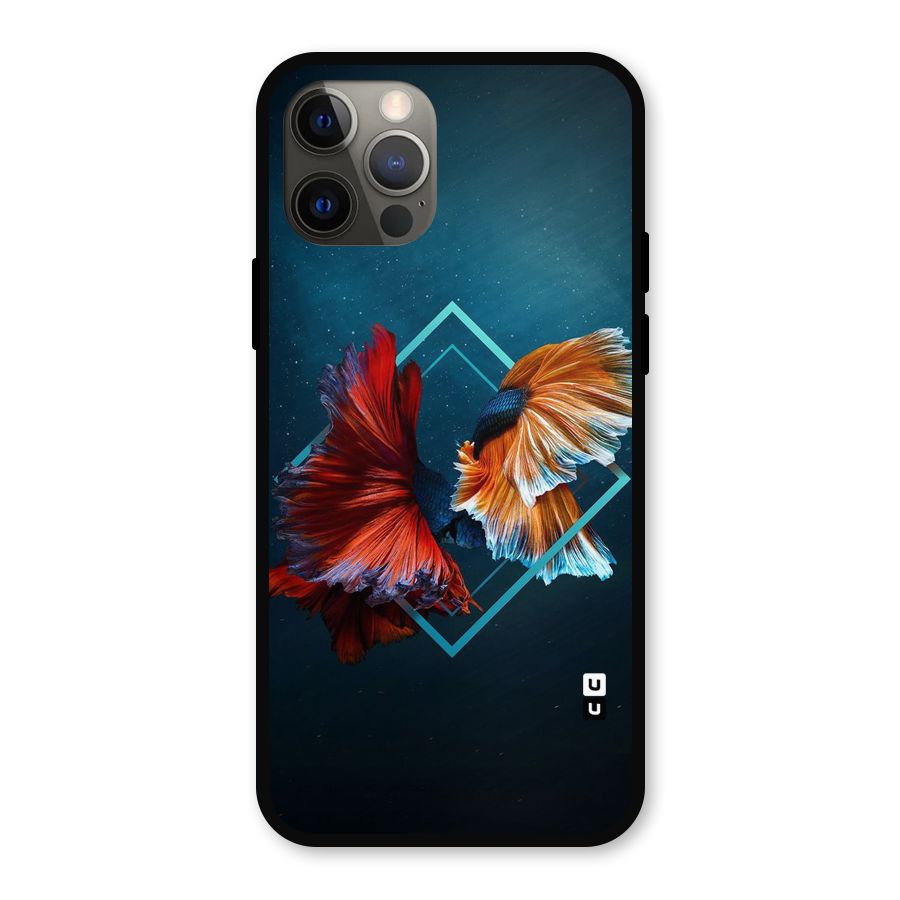 Butterfly Diamond Design Metal Back Case for iPhone 12 Pro