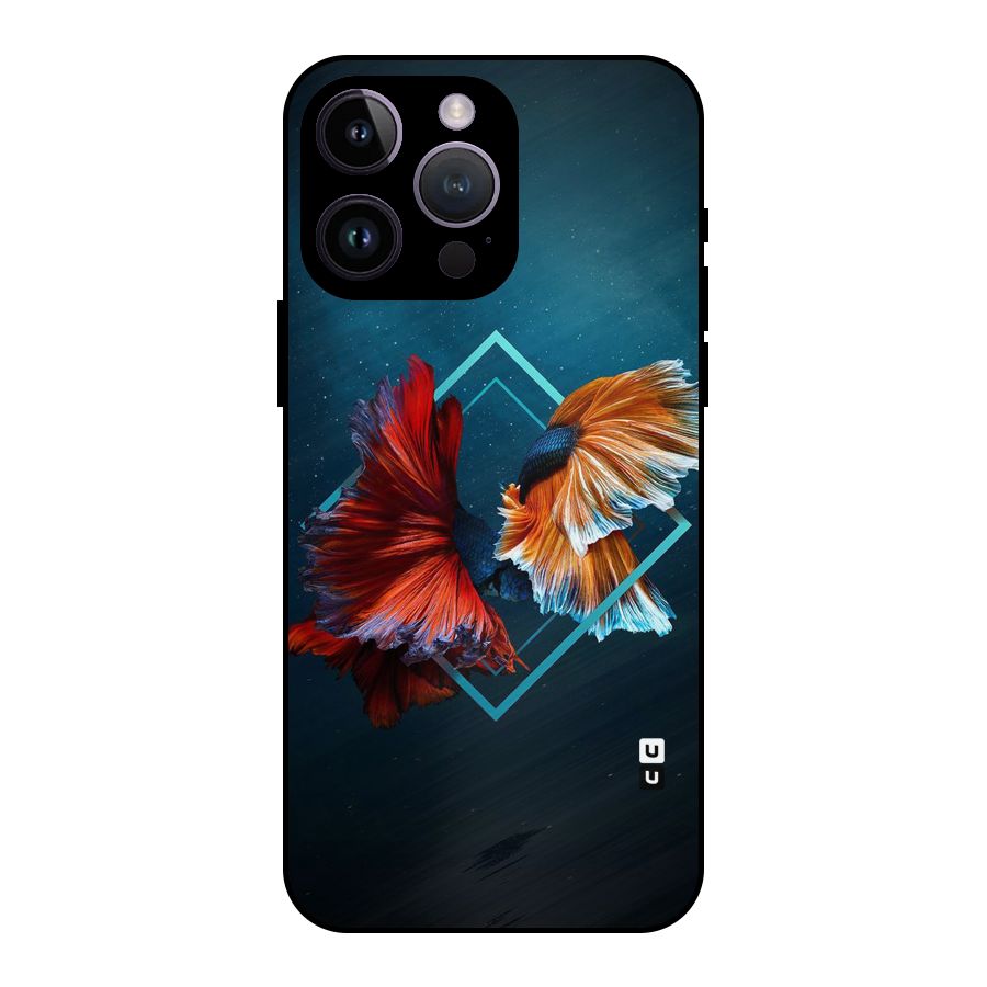 Butterfly Diamond Design Metal Back Case for iPhone 14 Pro Max