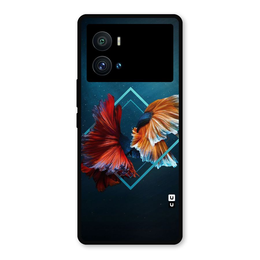 Butterfly Diamond Design Metal Back Case for iQOO 9 Pro