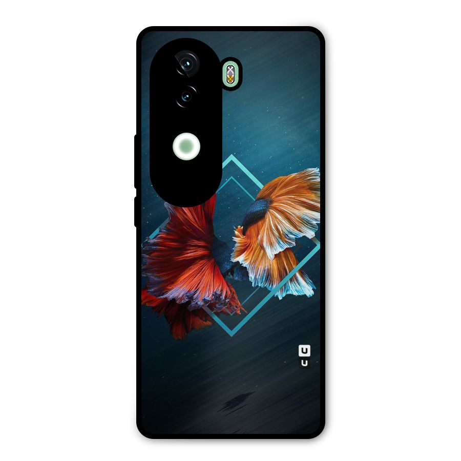 Butterfly Diamond Design Metal Back Case for iQOO Z9s
