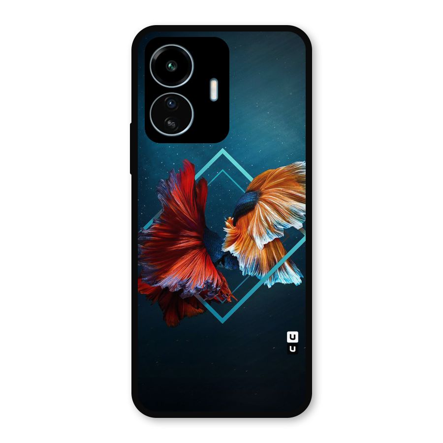 Butterfly Diamond Design Metal Back Case for vivo iQOO Z6 Lite 5G