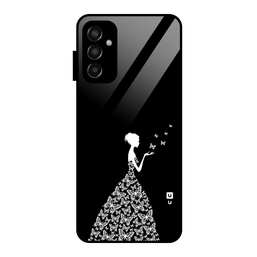 Butterfly Dress Glass Back Case for Galaxy F13
