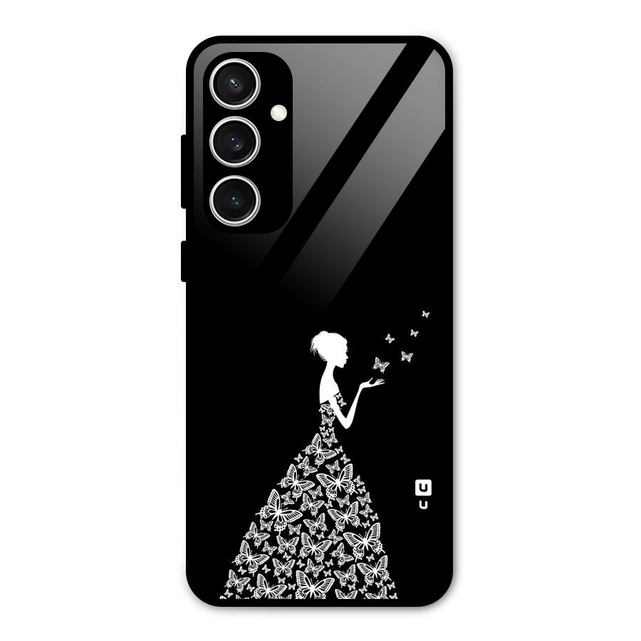 Butterfly Dress Glass Back Case for Galaxy S23 FE