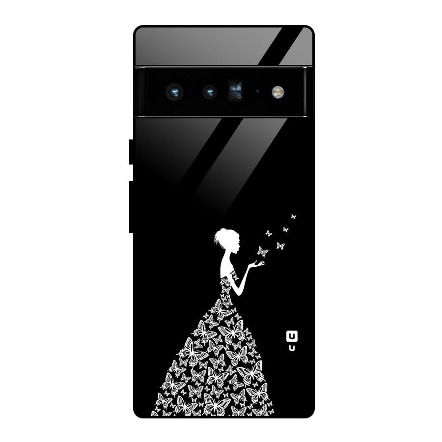 Butterfly Dress Glass Back Case for Google Pixel 6 Pro