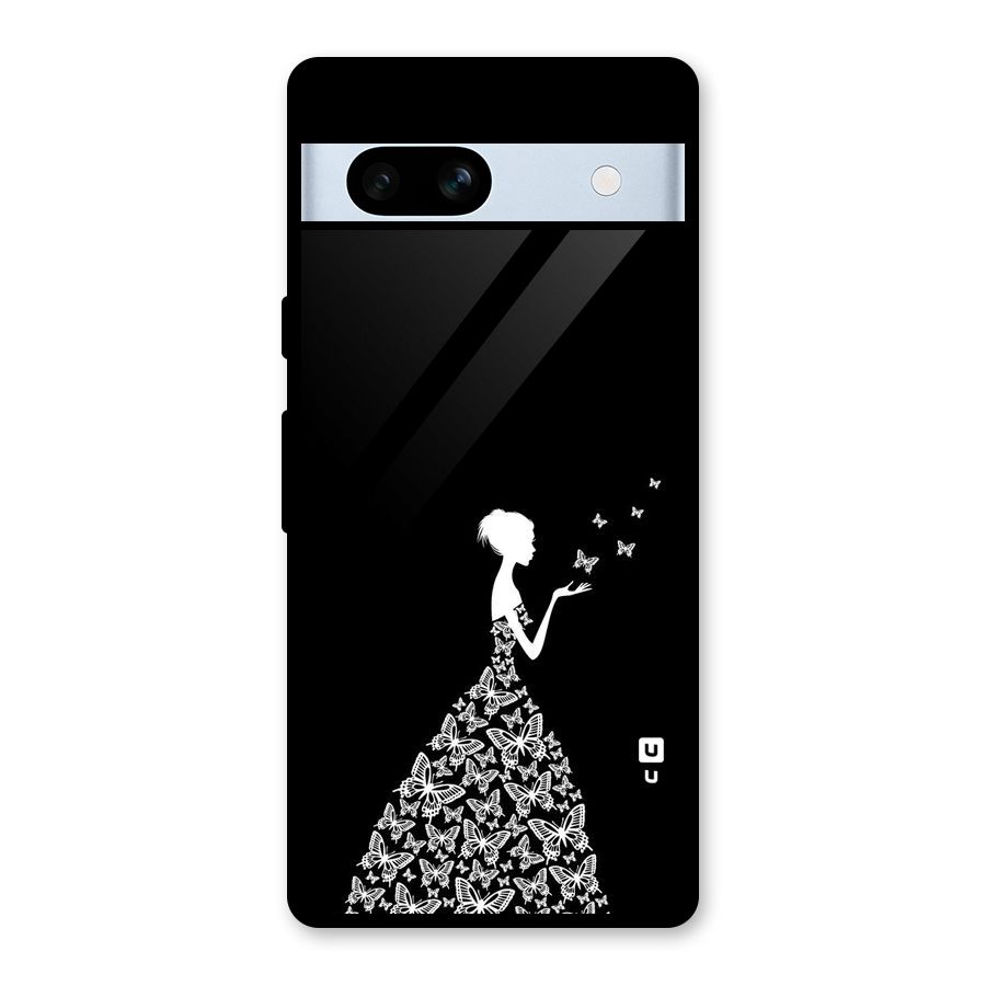 Butterfly Dress Glass Back Case for Google Pixel 7a