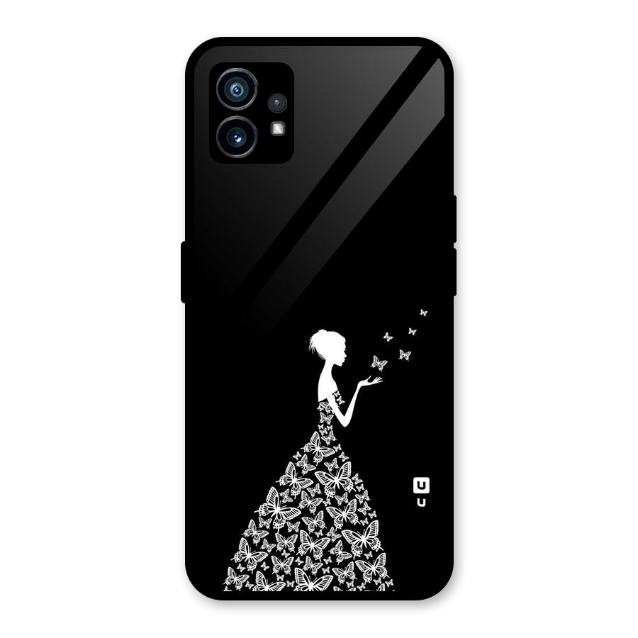 Butterfly Dress Glass Back Case for Nothing Phone 1