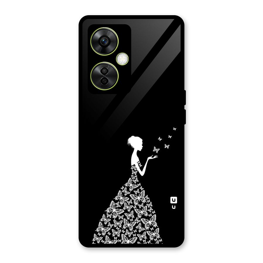 Butterfly Dress Glass Back Case for OnePlus Nord CE 3 Lite