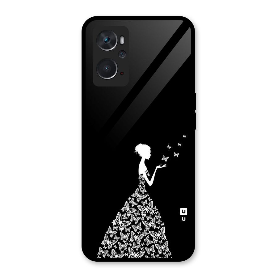 Butterfly Dress Glass Back Case for Oppo K10 4G