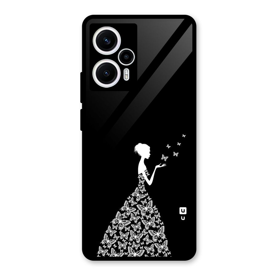 Butterfly Dress Glass Back Case for Poco F5