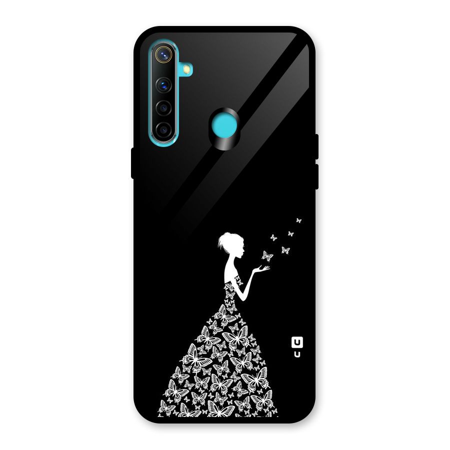 Butterfly Dress Glass Back Case for Realme 5