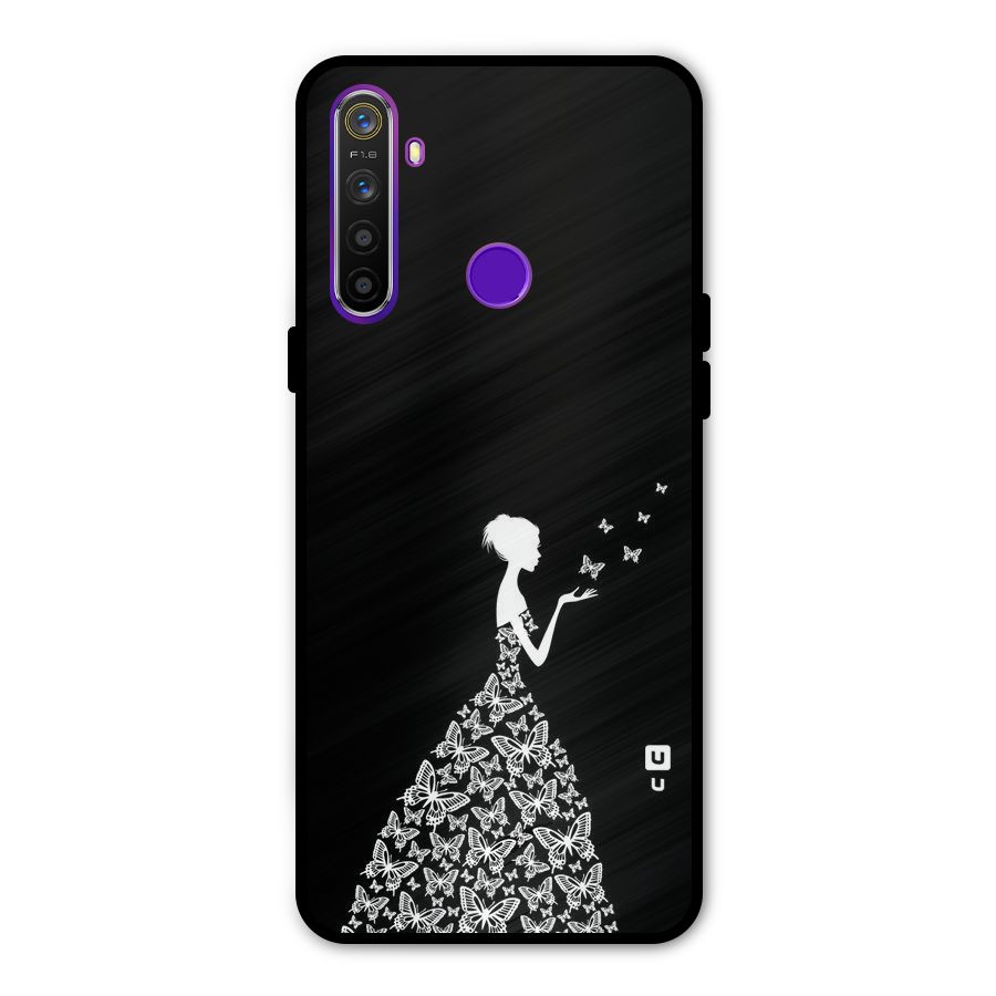 Butterfly Dress Glass Back Case for Realme 5s