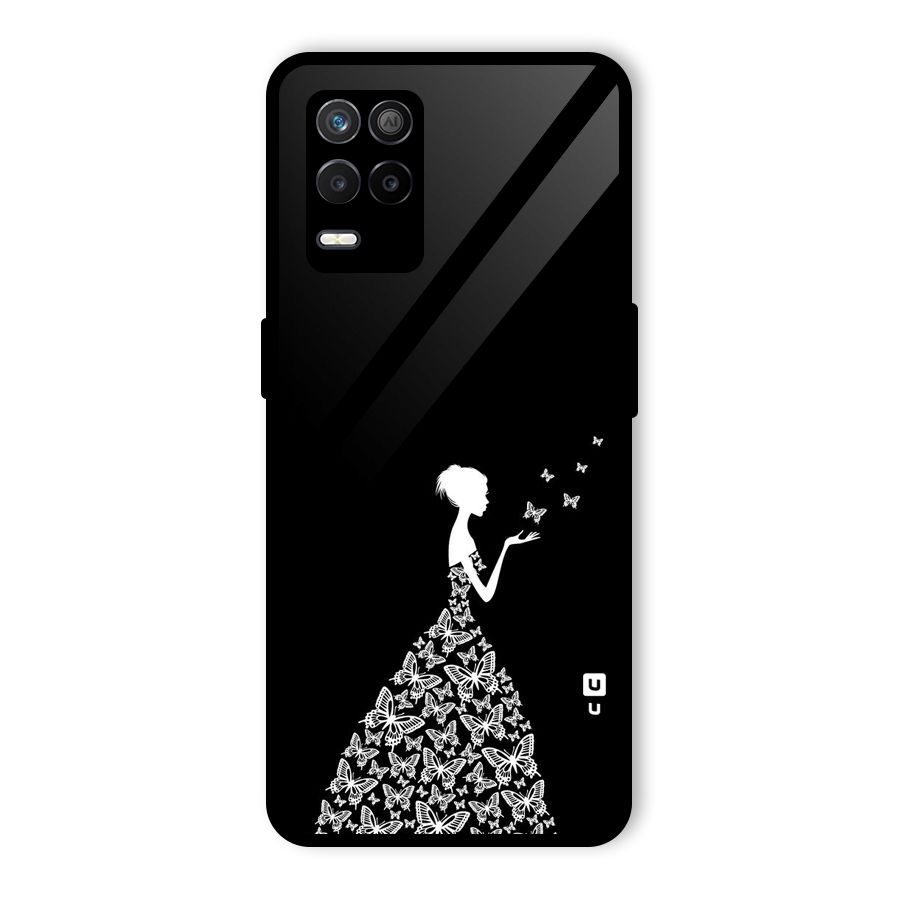 Butterfly Dress Glass Back Case for Realme 8s 5G