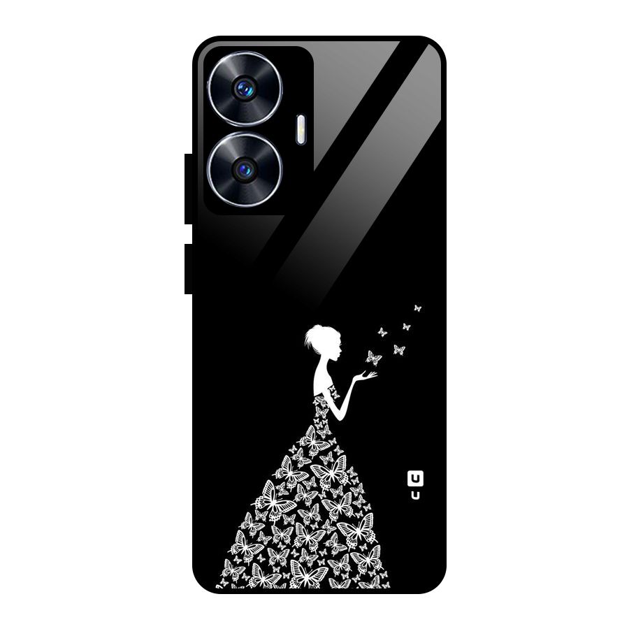 Butterfly Dress Glass Back Case for Realme Narzo N55