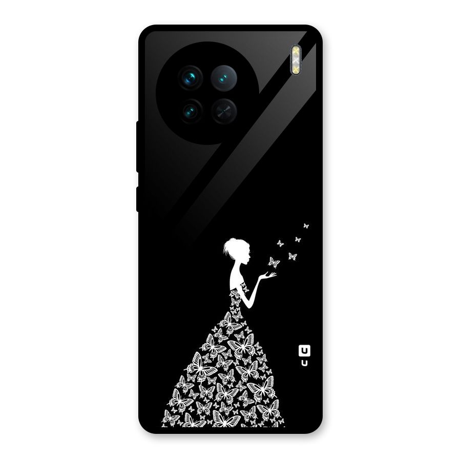 Butterfly Dress Glass Back Case for Vivo X90