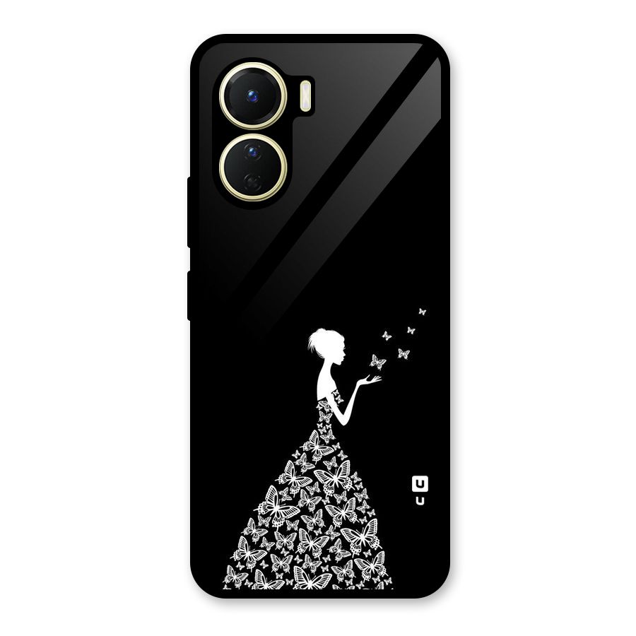 Butterfly Dress Glass Back Case for Vivo Y16