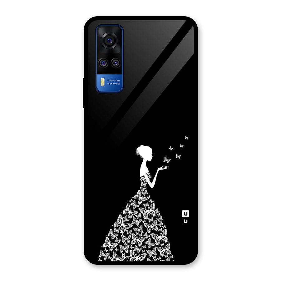 Butterfly Dress Glass Back Case for Vivo Y31