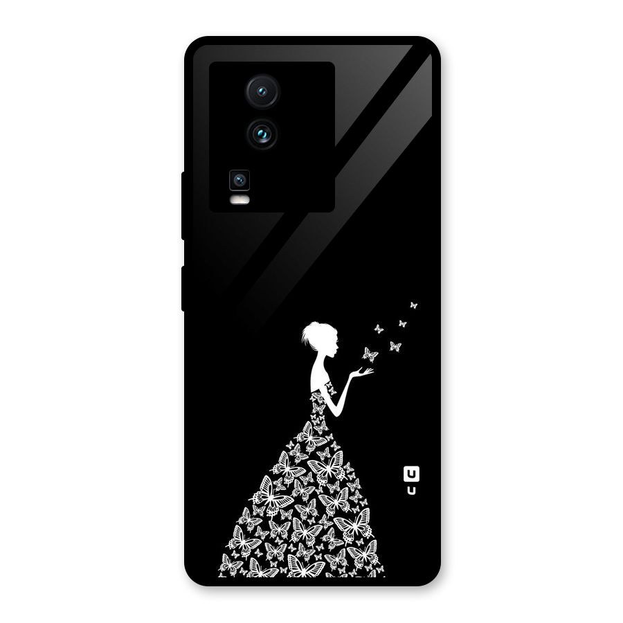 Butterfly Dress Glass Back Case for Vivo iQOO Neo 7