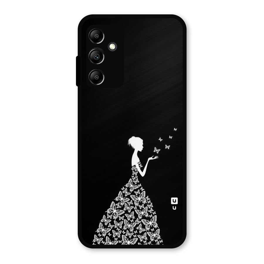 Butterfly Dress Metal Back Case for Galaxy A14 5G