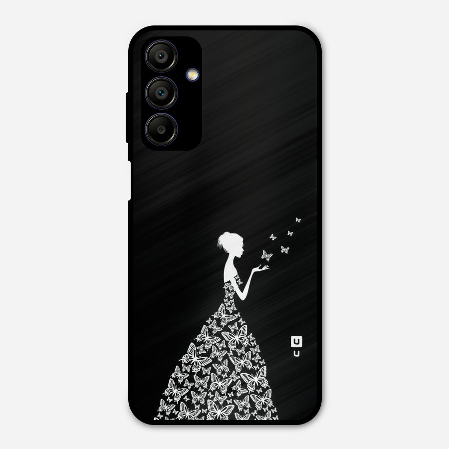 Butterfly Dress Metal Back Case for Galaxy A15 5G