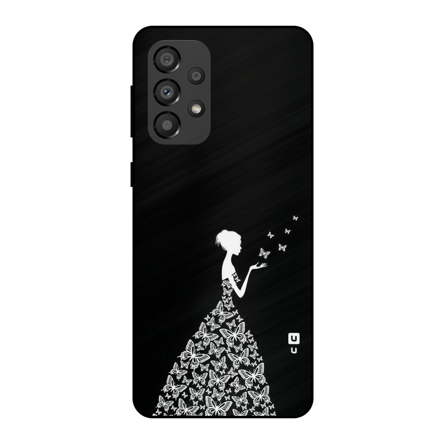 Butterfly Dress Metal Back Case for Galaxy A33 5G