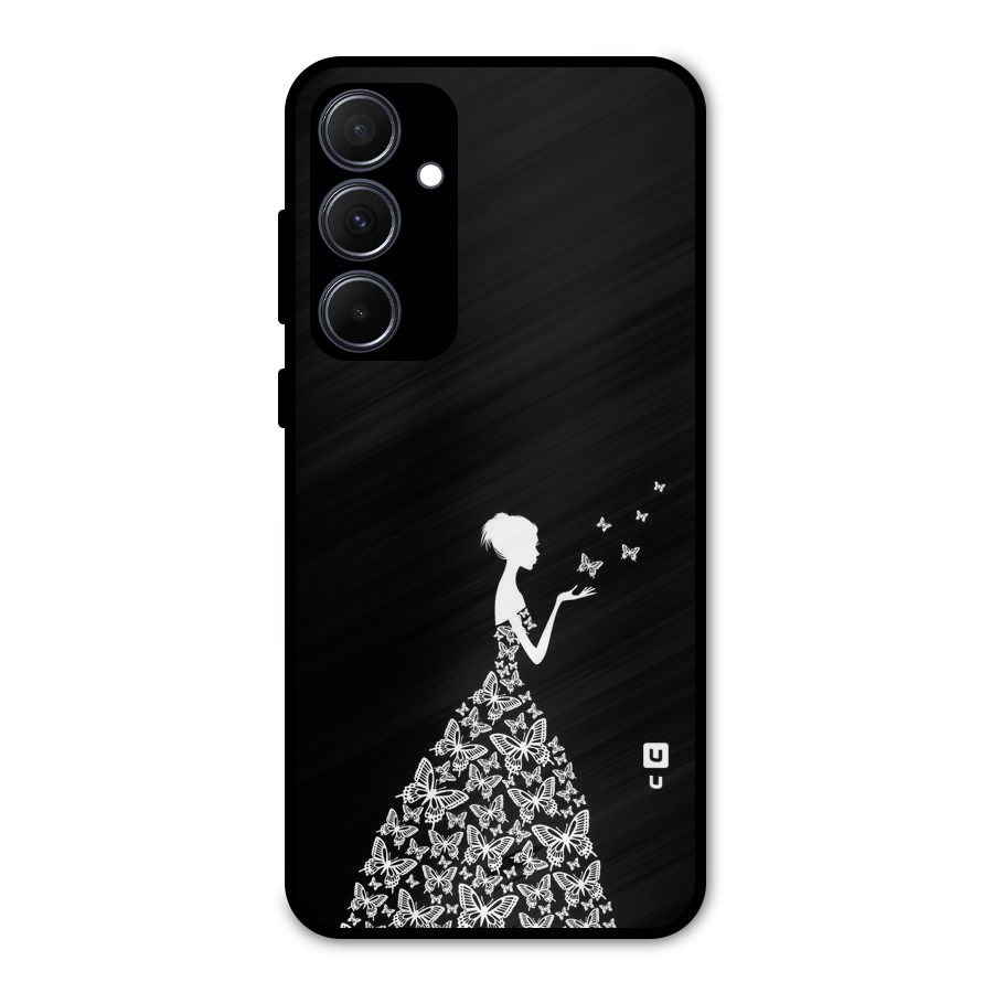Butterfly Dress Metal Back Case for Galaxy A35