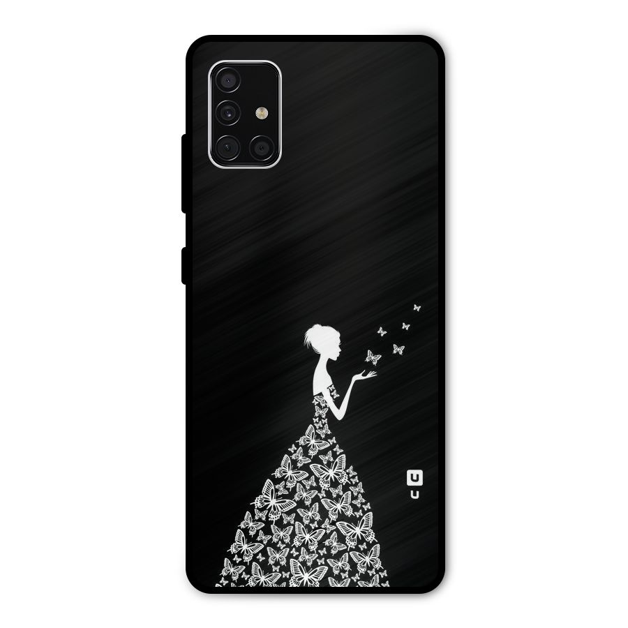 Butterfly Dress Metal Back Case for Galaxy A51