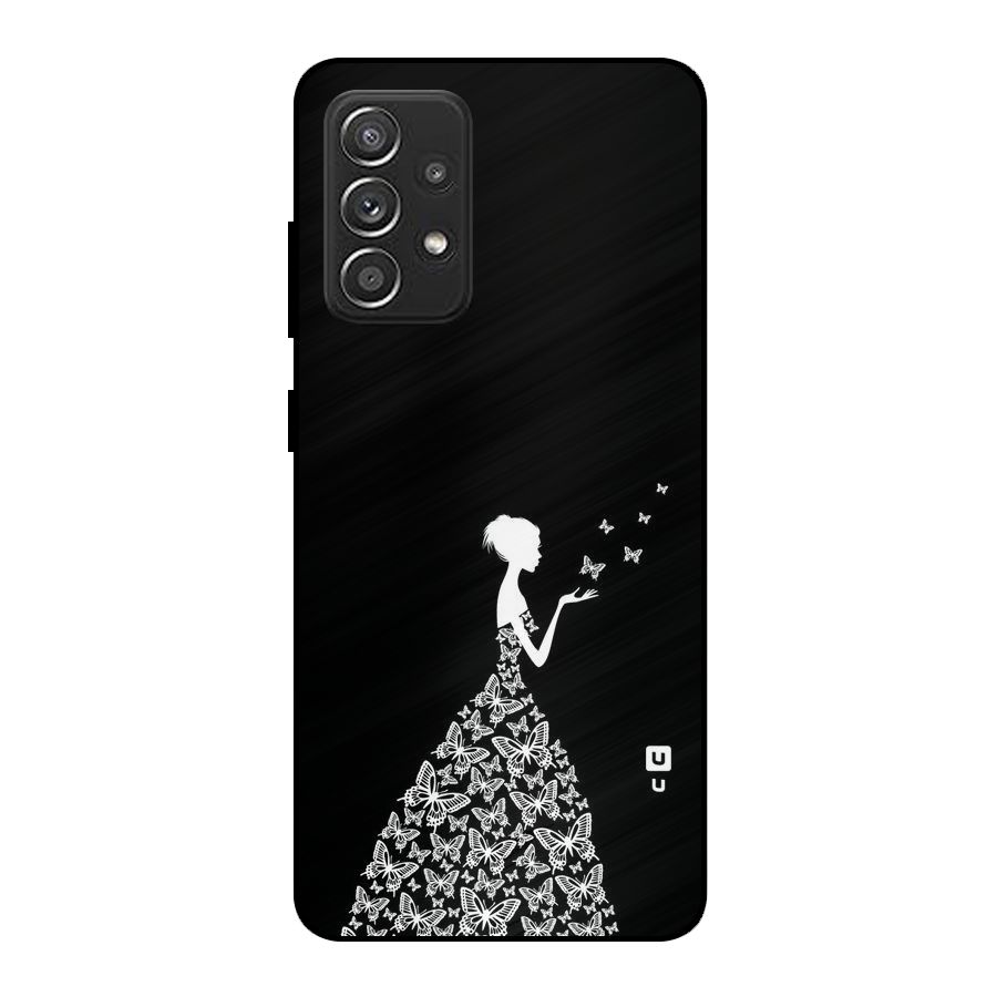Butterfly Dress Metal Back Case for Galaxy A52s 5G