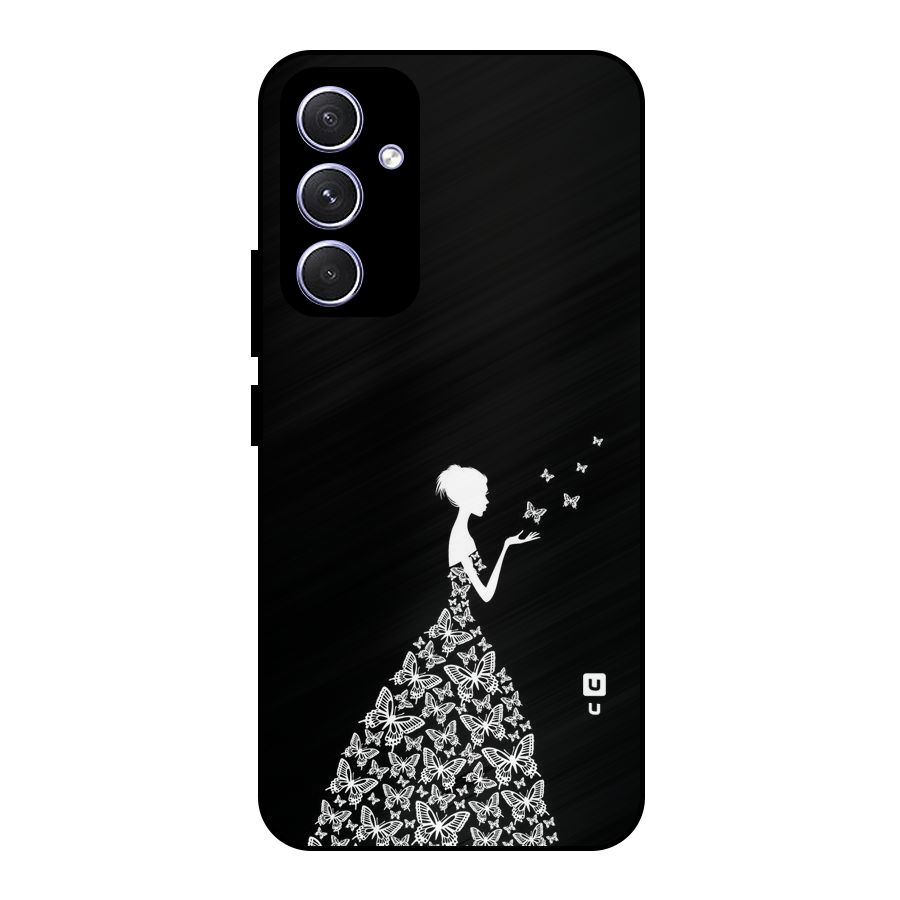 Butterfly Dress Metal Back Case for Galaxy A54