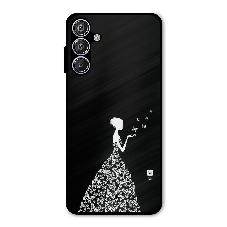 Butterfly Dress Metal Back Case for Galaxy F15