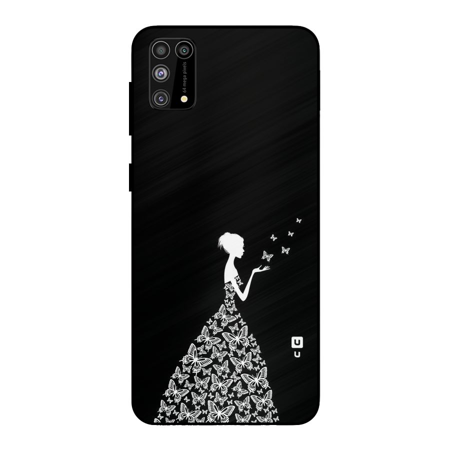 Butterfly Dress Metal Back Case for Galaxy F41