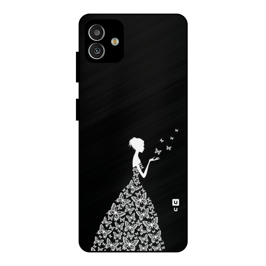 Butterfly Dress Metal Back Case for Galaxy M13 5G