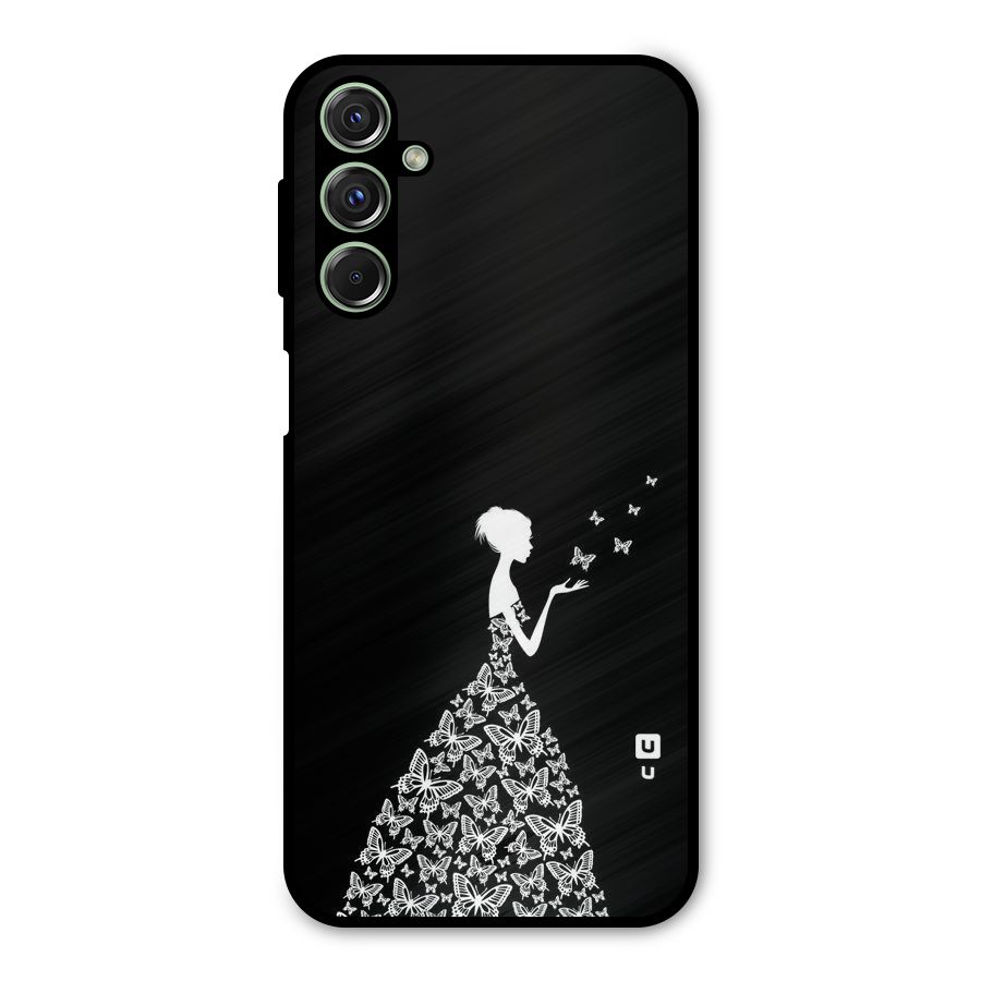 Butterfly Dress Metal Back Case for Galaxy M34