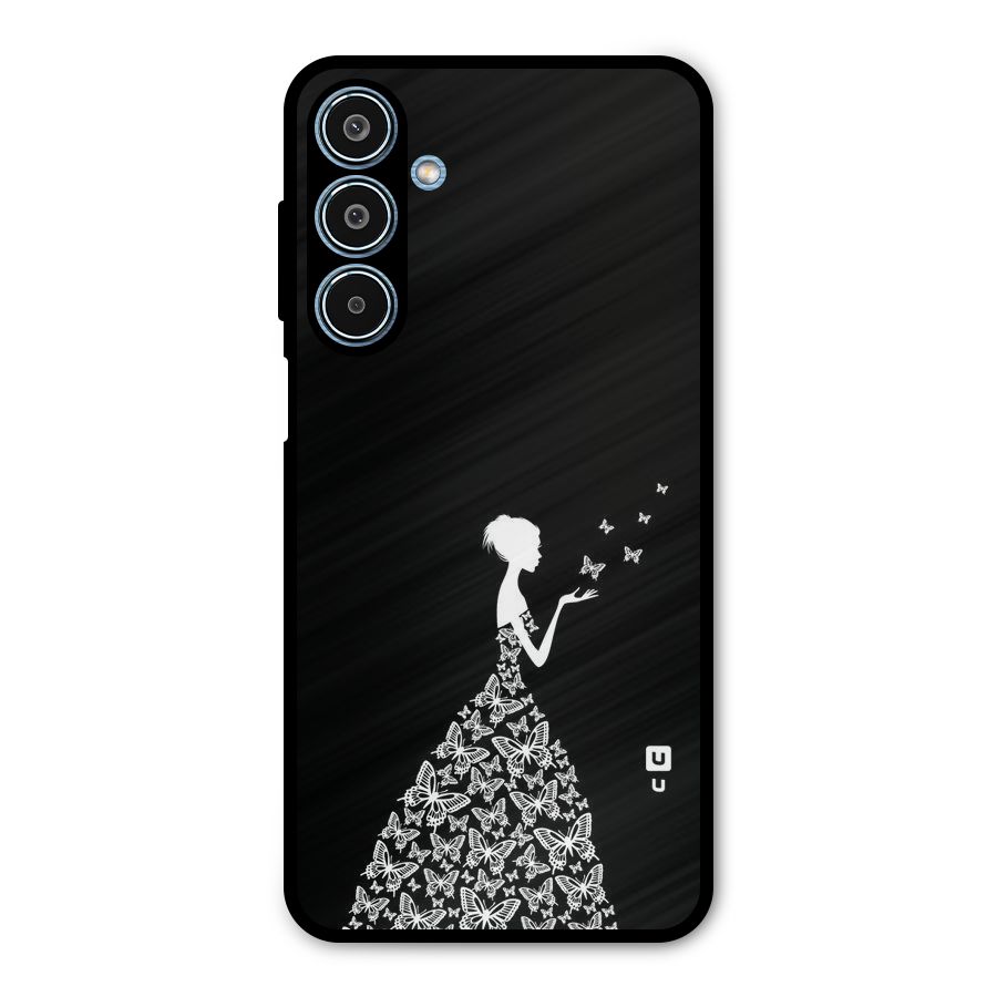 Butterfly Dress Metal Back Case for Galaxy M35