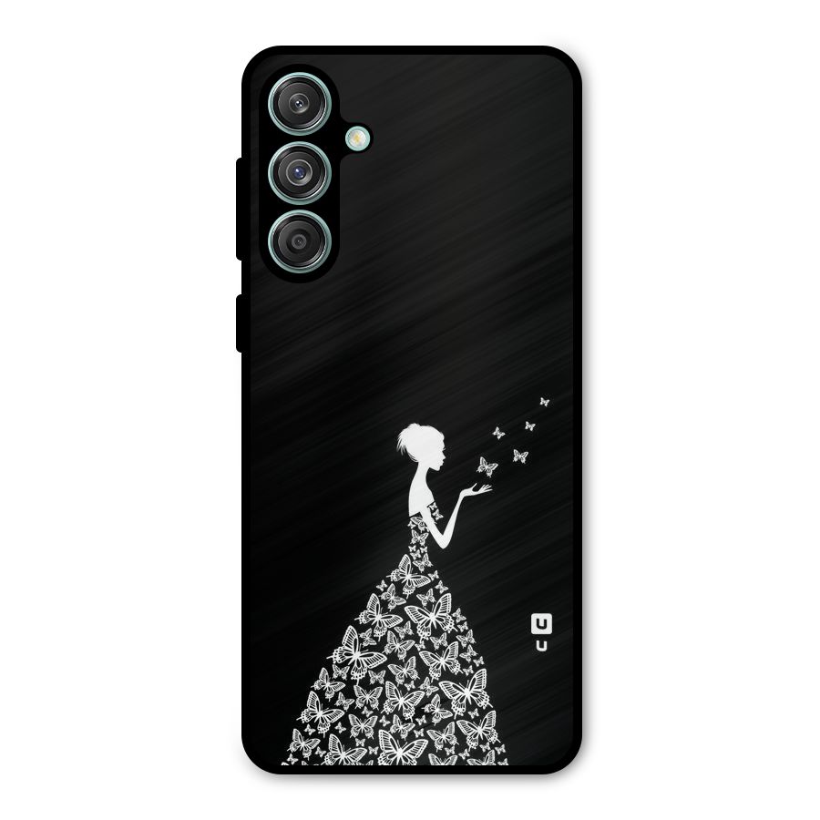 Butterfly Dress Metal Back Case for Galaxy M55 5G