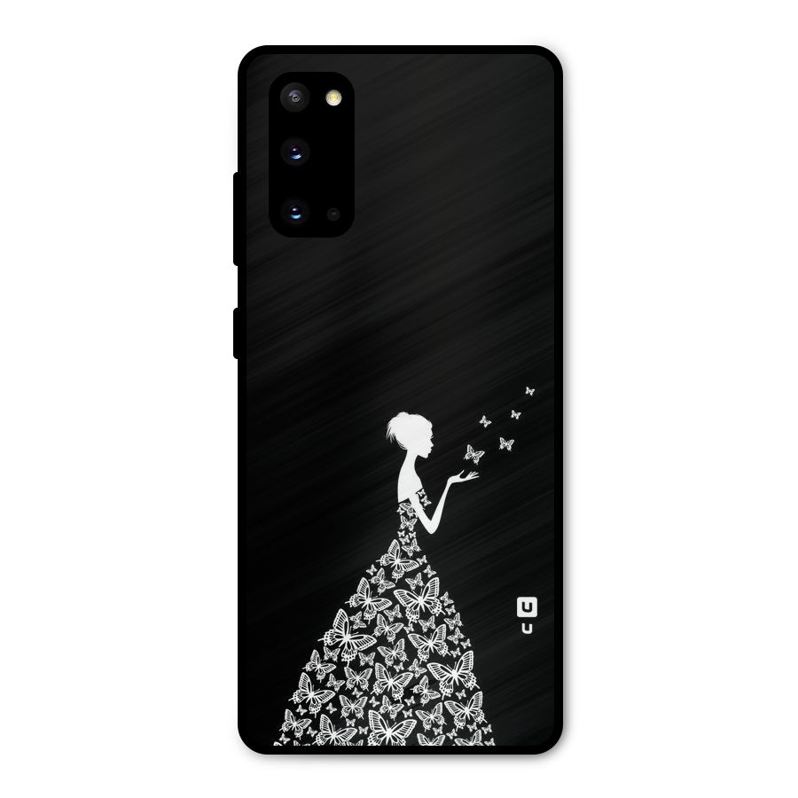 Butterfly Dress Metal Back Case for Galaxy S20