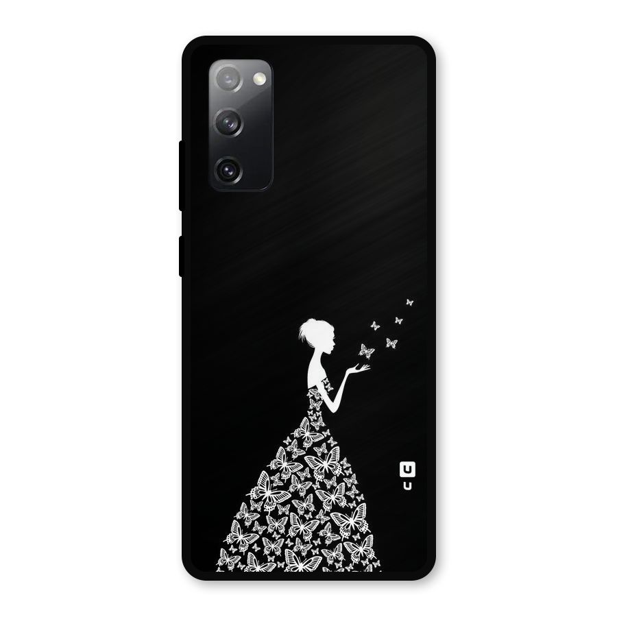 Butterfly Dress Metal Back Case for Galaxy S20 FE 5G