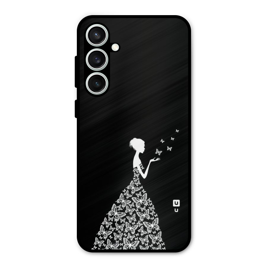 Butterfly Dress Metal Back Case for Galaxy S23 FE