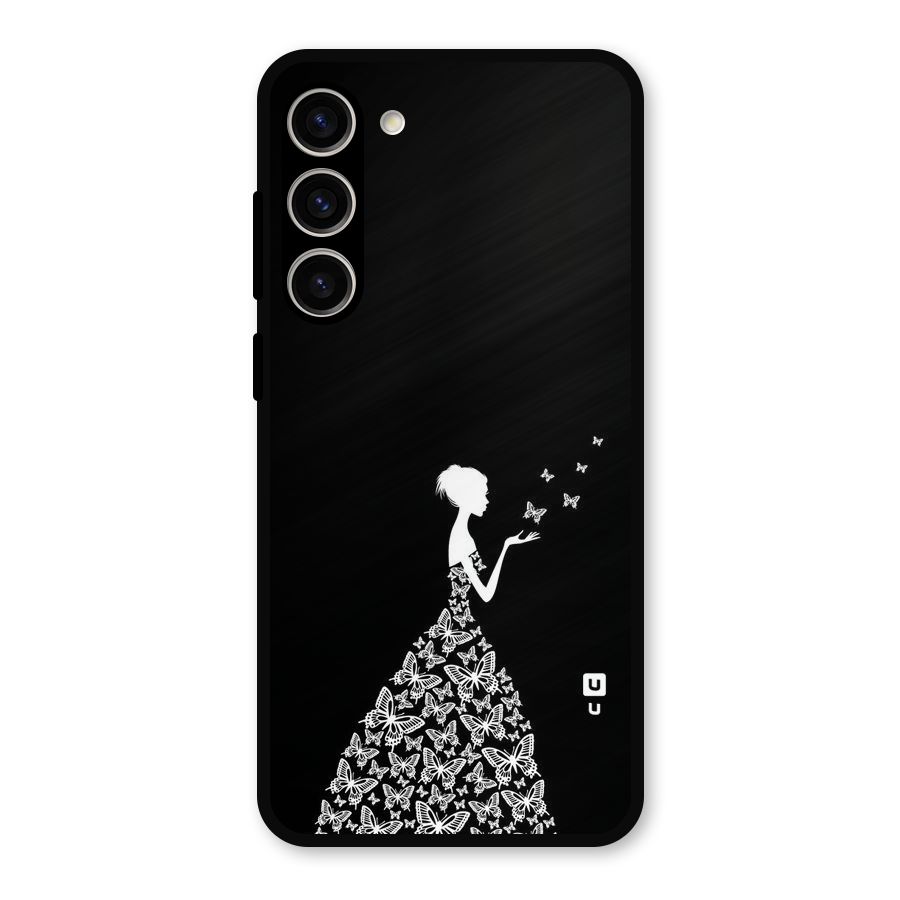 Butterfly Dress Metal Back Case for Galaxy S23 Plus