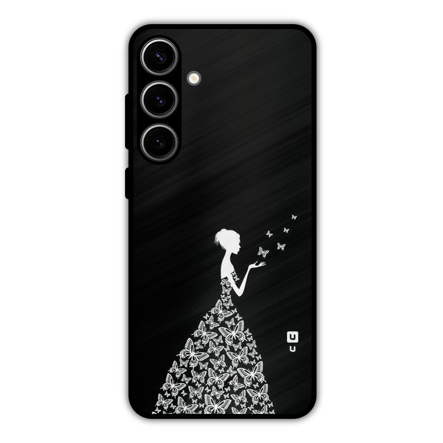 Butterfly Dress Metal Back Case for Galaxy S24 Plus