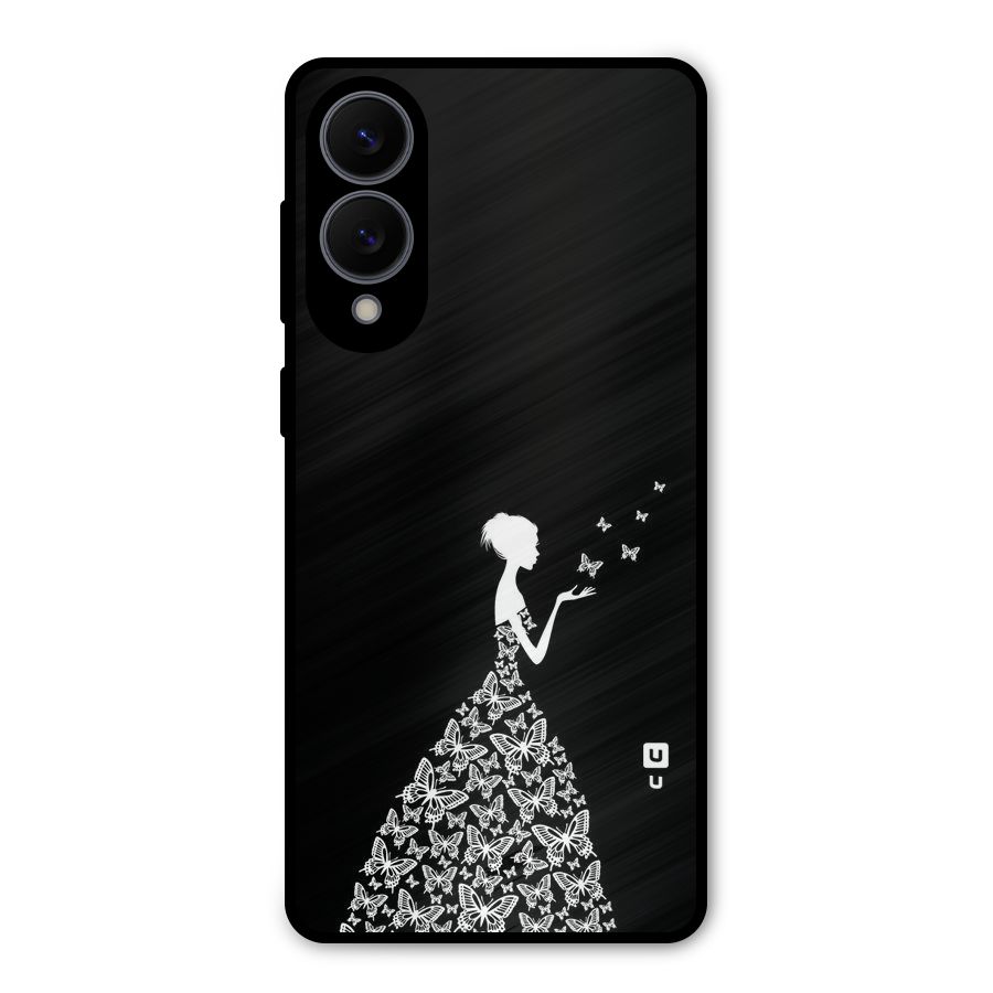 Butterfly Dress Metal Back Case for Galaxy S25 Edge