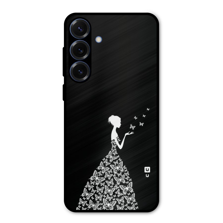Butterfly Dress Metal Back Case for Galaxy S25 Plus