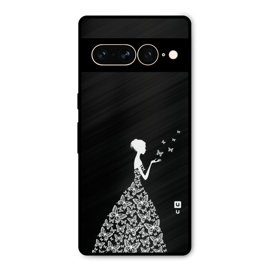 Butterfly Dress Metal Back Case for Google Pixel 7 Pro