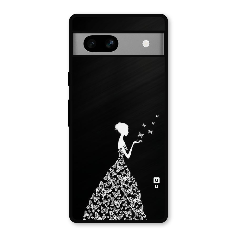 Butterfly Dress Metal Back Case for Google Pixel 7a