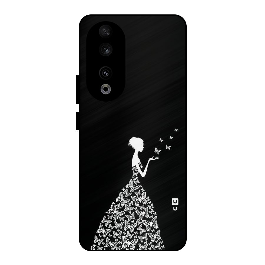 Butterfly Dress Metal Back Case for Honor 90