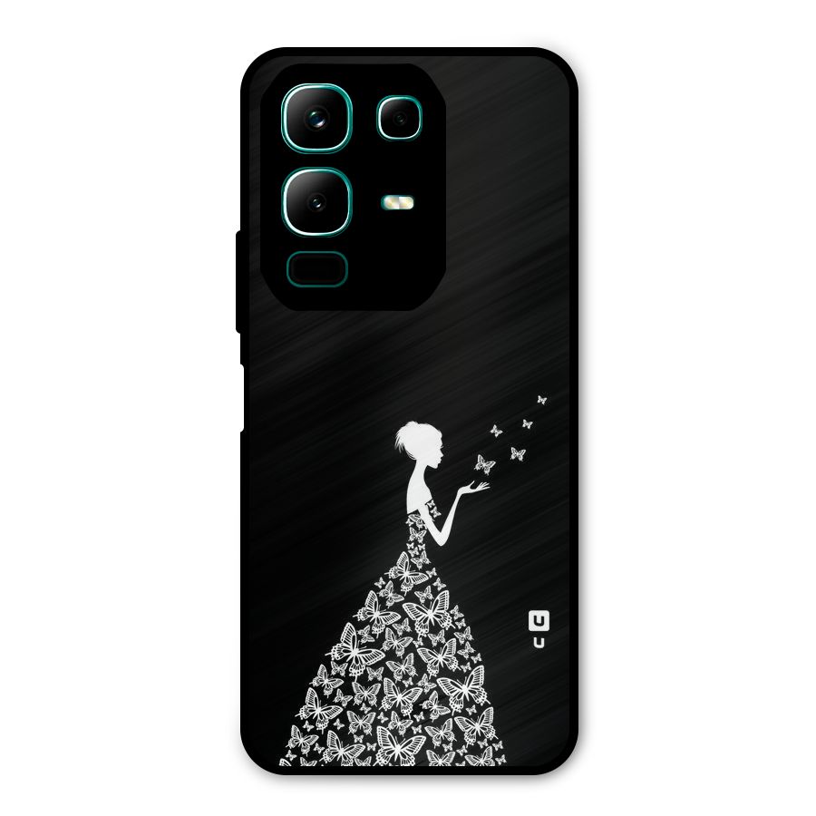Butterfly Dress Metal Back Case for Infinix Note 50x