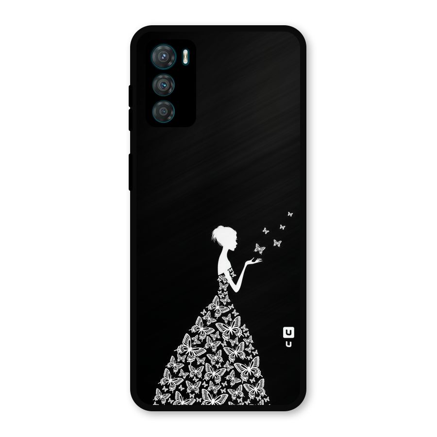 Butterfly Dress Metal Back Case for Moto G42