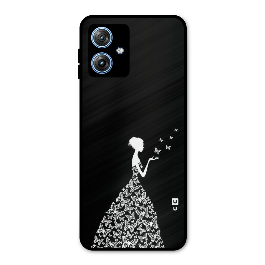 Butterfly Dress Metal Back Case for Moto G54