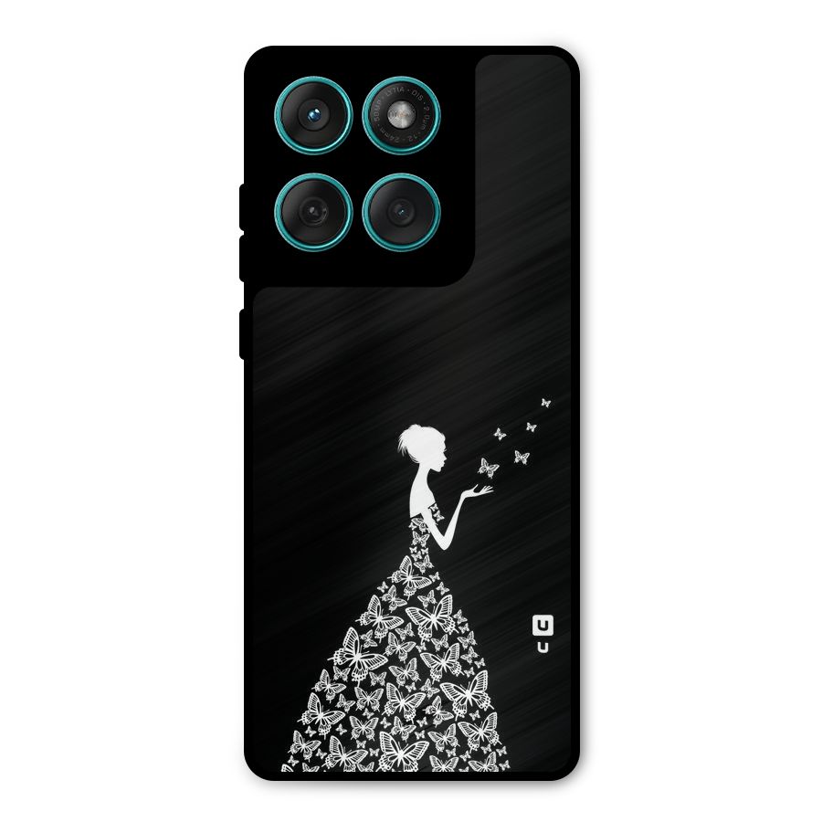 Butterfly Dress Metal Back Case for Motorola Edge 60